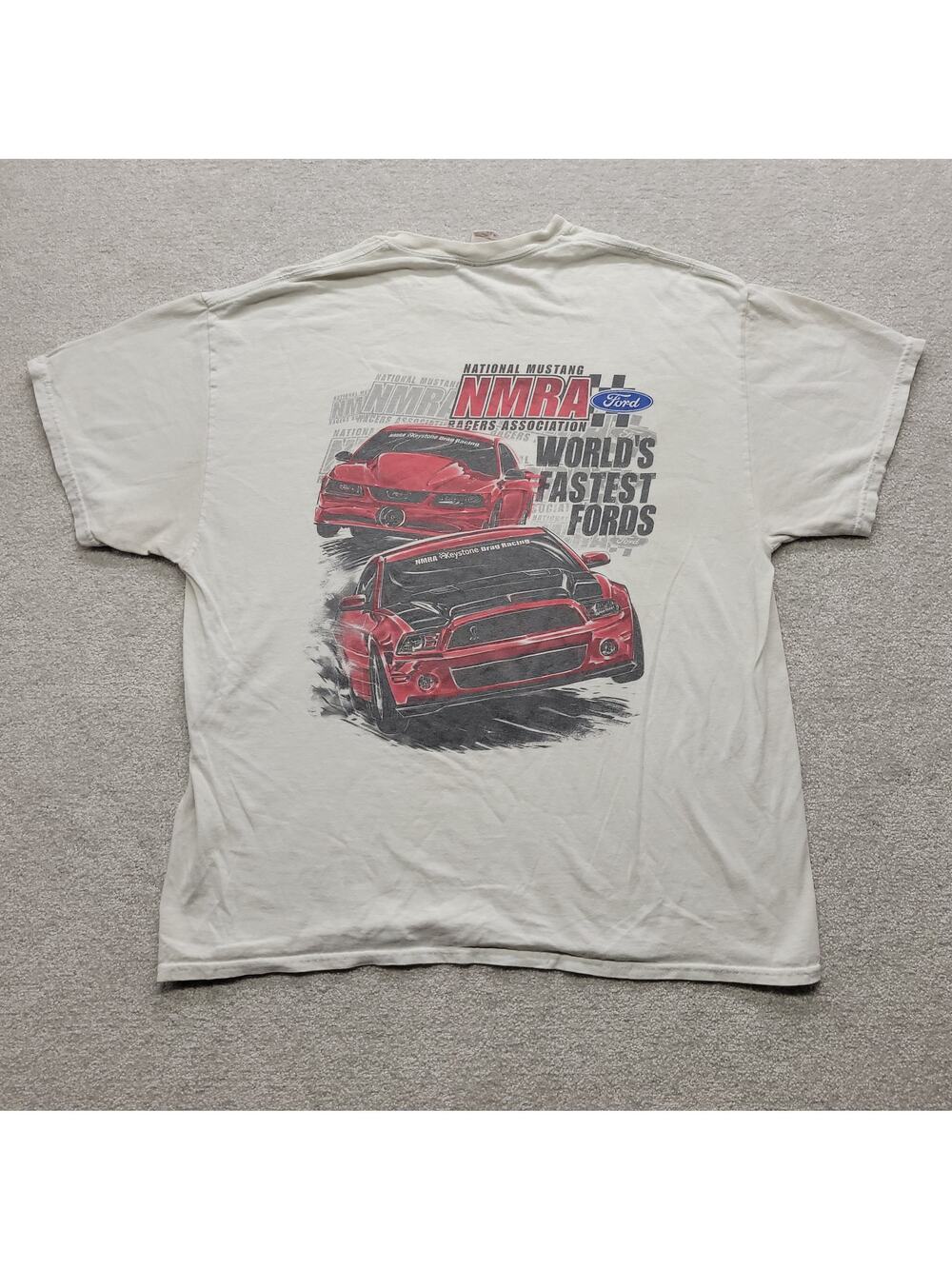 NMRA Ford Nationals Series 50 Years Mustang Graphic T Shirt Mens XL